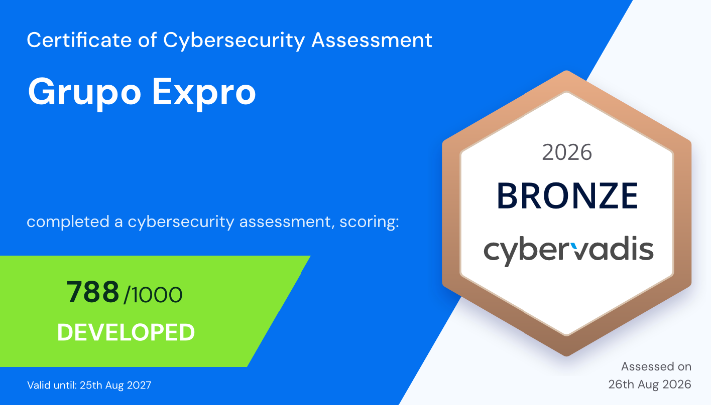 Certificado CyberVadis - Grupo Expro